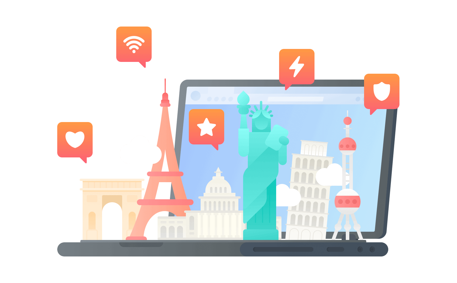 在加蓬连接到中国的代理 - 返华VPN